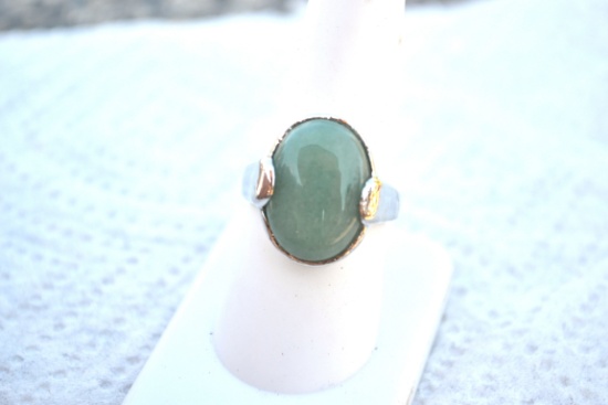 Green Jasper Ring -- 11.65 Grams