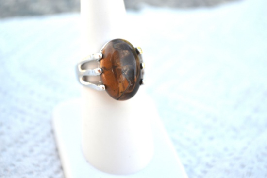 Tiger's Eye Ring -- 9.69 Grams