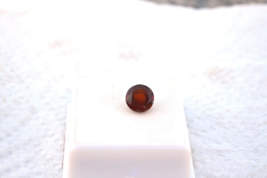 3.06 Carat Round Cut Orange Garnet