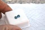 1.15 Carat Matched Pair of Fine London Blue Topaz