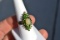Beautiful Opal and Chrome Diopside Ring -- 6.12 Grams, Size 7.25