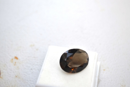 14.38 Carat Oval Cut Smoky Quartz