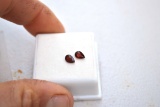 1.05 Carat Matched Pair of Rich Red Garnets