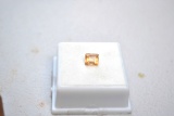 1.41 Carat Square Cut Orange Garnet