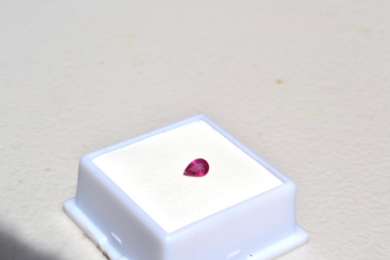 0.41 Carat Fine Pear Cut Ruby