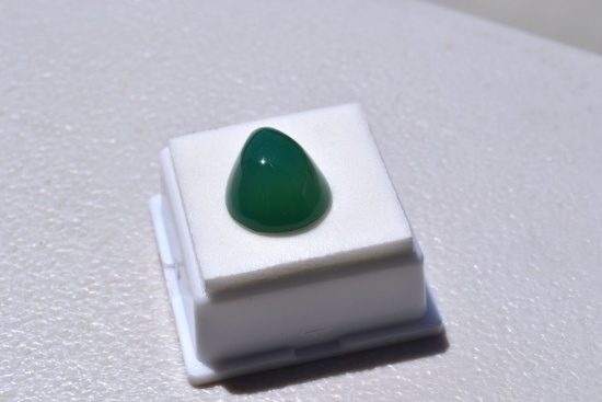 19.16 Carat Pear Green Onyx