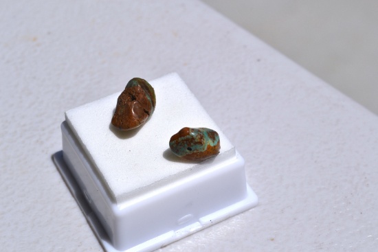 8.85 Carat Pair of Fine Turquoise Nuggets