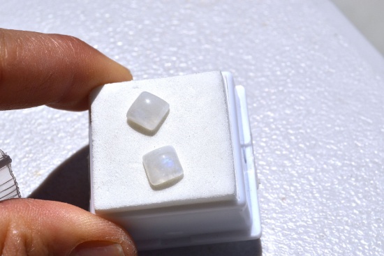 4.25 Carat Matched Pair of Moonstones