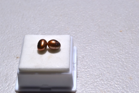 5.54 Carat Pair of Fine Copper Pearls