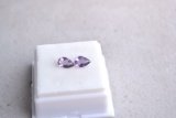 1.83 Carat Matched Pair of Pear Cut Amethysts