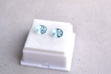 4.46 Carat Matched Pair of Oval Cut Sky Blue Topaz