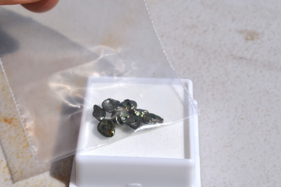 2.45 Carat Matched Parcel of Black Pearls