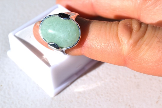 Green Jasper Ring