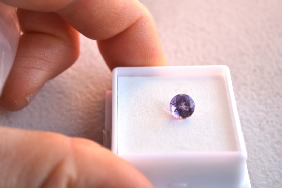 1.26 Carat Round Cut Amethyst