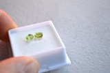 1.65 Carat Matched Pair of Oval Cut Peridots