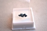 1.73 Carat Matched Parcel of Midnight Blue Sapphires