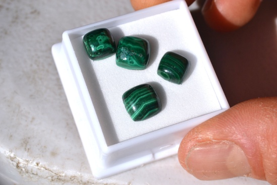 15.55 Carat Set of Fine Malachites