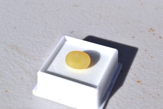 4.96 Carat Oval Cut Yellow Opal