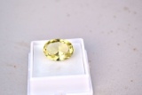 14.70 Carat Oval Cut Lemon Citrine