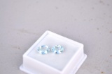 3.10 Carat Matched Pair of Oval Cut Sky Blue Topaz