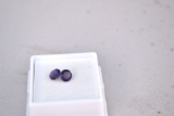 1.63 Carat Matched Pair of Round Cut Amethysts