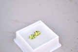 1.80 Carat Matched Pair of Oval Cut Peridots