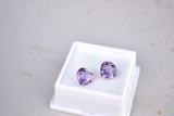 4.25 Carat Matched Pair of Pear Cut Amethysts