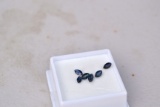 1.89 Carat Matched Parcel of Midnight Blue Sapphires