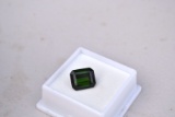 6.09 Carat Fantastic Octagon Cut Green Tourmaline