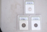 Trio of Coins in Sealed Containers