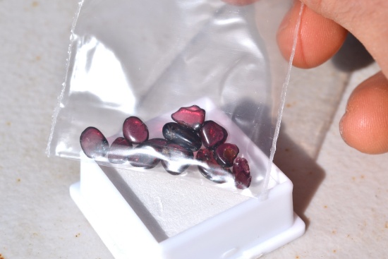 13.86 Carats of Strawberry Red Garnets