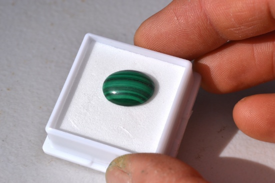 9.09 Carat Oval Malachite Cabochon