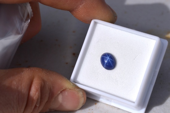 2.33 Carat Linde Star Sapphire -- Man Made Synthetic