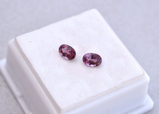 1.40 Carat Beautiful Matched Pair of Pink Garnet