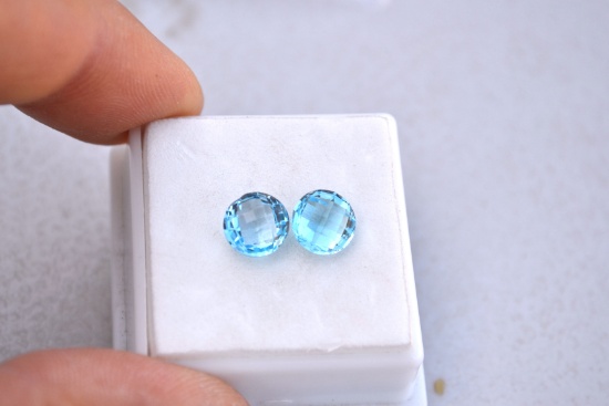 4.76 Carat Gorgeous Matched Pair of Topaz