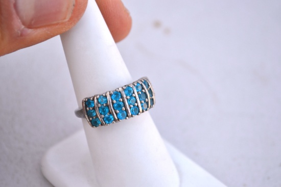 Apatite Ring in Sterling Silver -- Size 7
