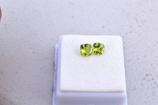 2.10 Carat Matched Pair of Peridot