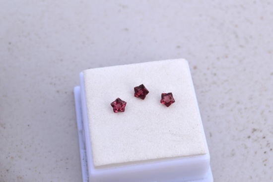 1.24 Carat Trio of Fancy Cut Pink Garnets