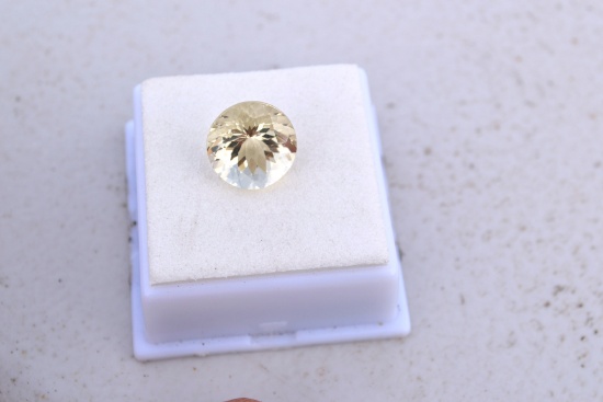 6.10 Carat Gorgeous Round Cut Lemon Citrine