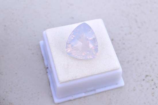 17.07 Carat Fancy Shield Cut Rose Quartz