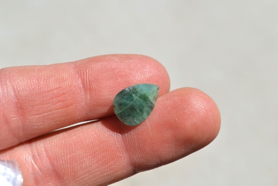 4.93 Carat Pear Cut Emerald