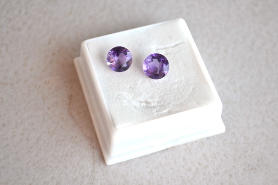 3.23 Carat Matched Pair of Amethyst