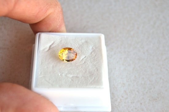 1.77 Carat Oval Cut Citrine