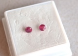 1.10 Carat Matched Pair of Round Cut Rubies