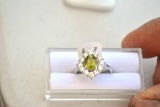 Peridot Ring in Sterling Silver