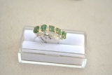 Emerald Ring in Sterling Silver