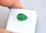 3.73 Carat Pear Cut Emerald