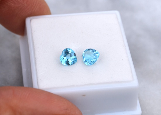 1.83 Carat Gorgeous Matched Pair of Topaz