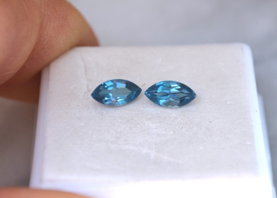 1.56 Carat Gorgeous Matched Pair of Topaz