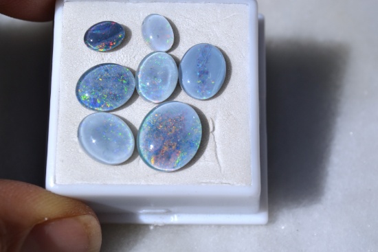 11.68 Carat Set of Fine Australian Opal Triplets with COA -- $125-$145 Estimated Value